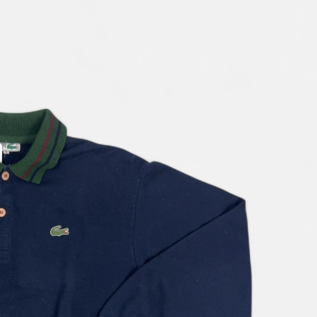 Vintage Lacoste Blue Jersey detail