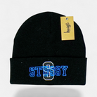 Vintage Stüssy Black Beanie (One Size Fits All)