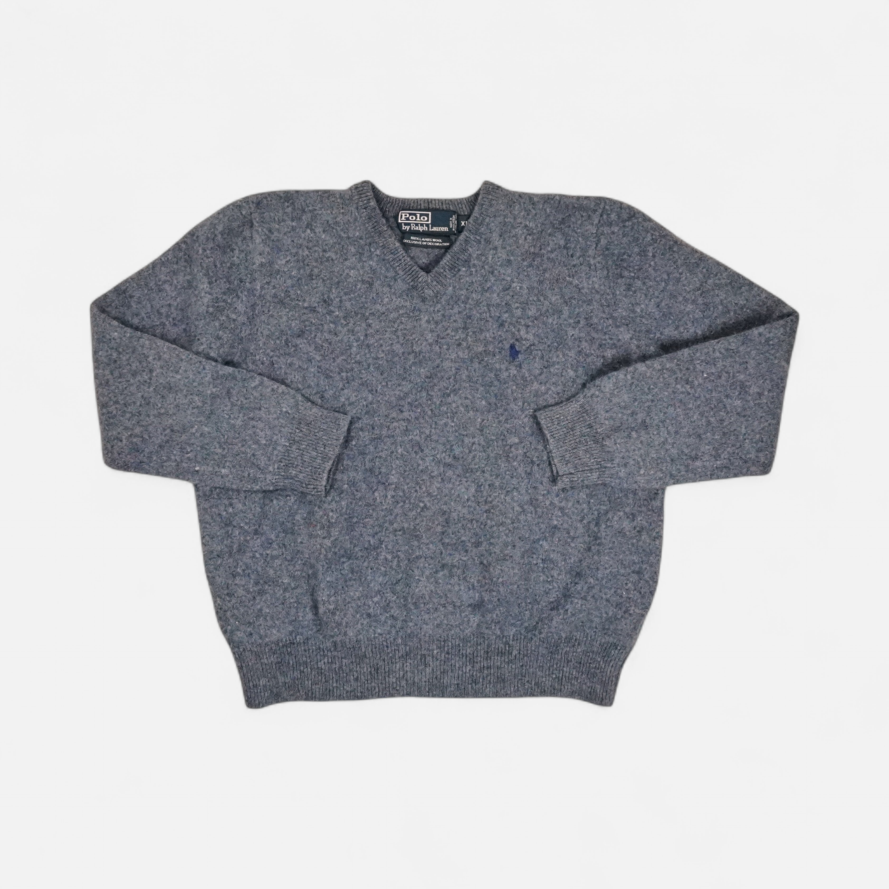 Vintage Polo By Ralph Lauren Blue Knit Jumper (Youth XL)