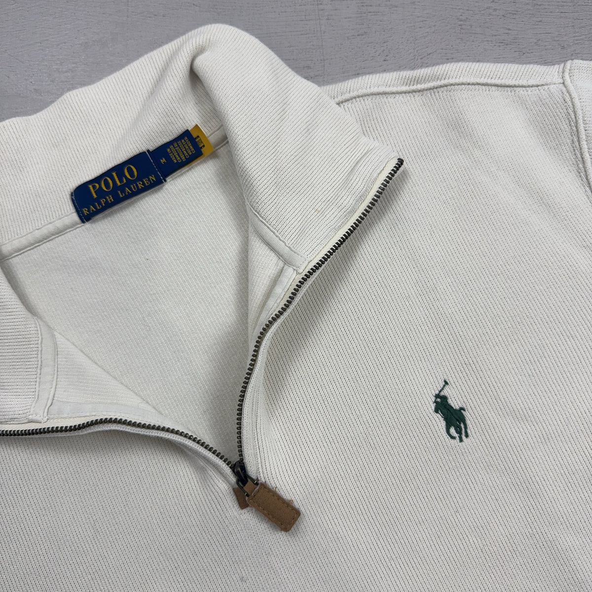 Vintage Polo Ralph Lauren White 1/4 Zip (M)