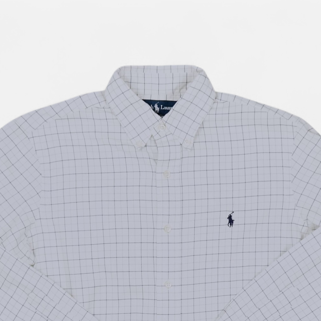 Vintage Ralph Lauren White CheckShirt (S)