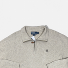 Vintage Ralph Lauren Beige 1/4 Zip detail