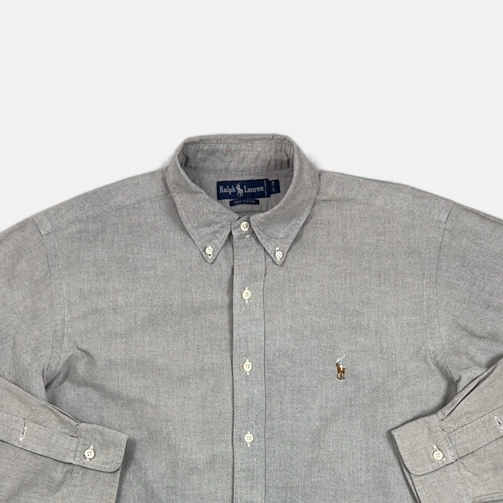 Vintage Ralph Lauren Grey Shirt (XL)