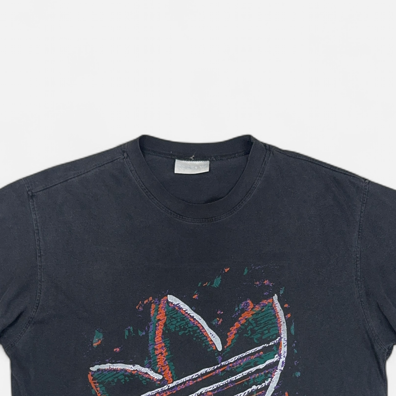 Vintage Adidas Black T-shirt (XL) detail