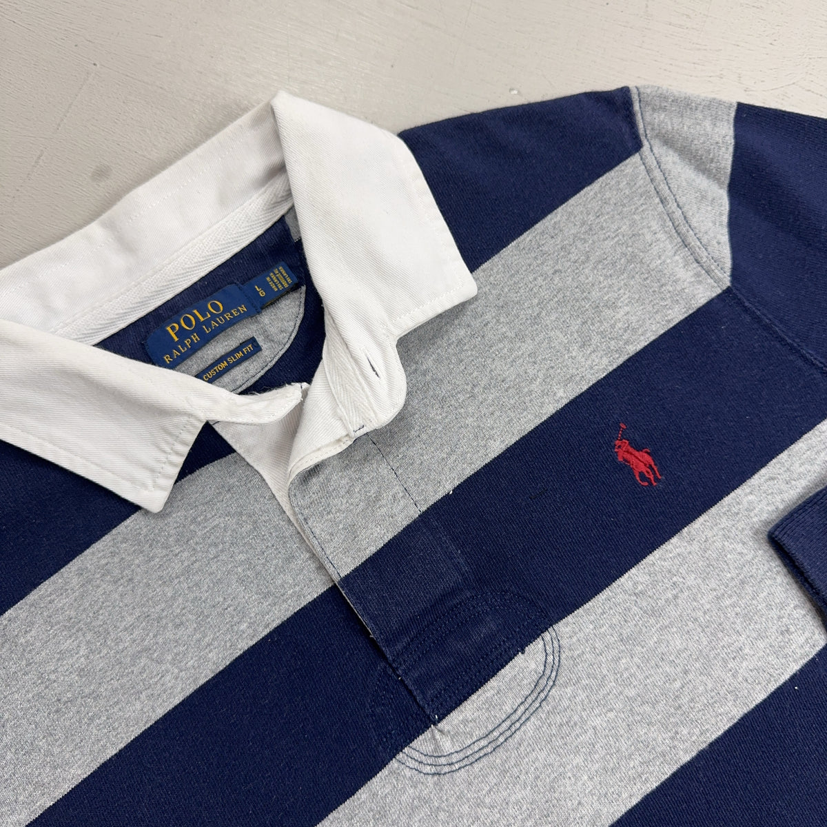 Vintage Polo Ralph Lauren Multicoloured Football Shirt (L)