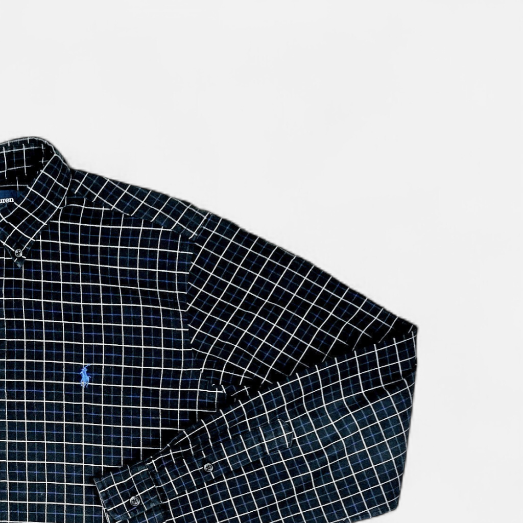 Vintage Ralph Lauren Blue Shirt (M)