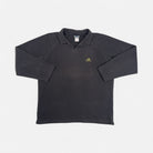 Vintage Adidas Dark Grey V-Neck Sweatshirt (L)