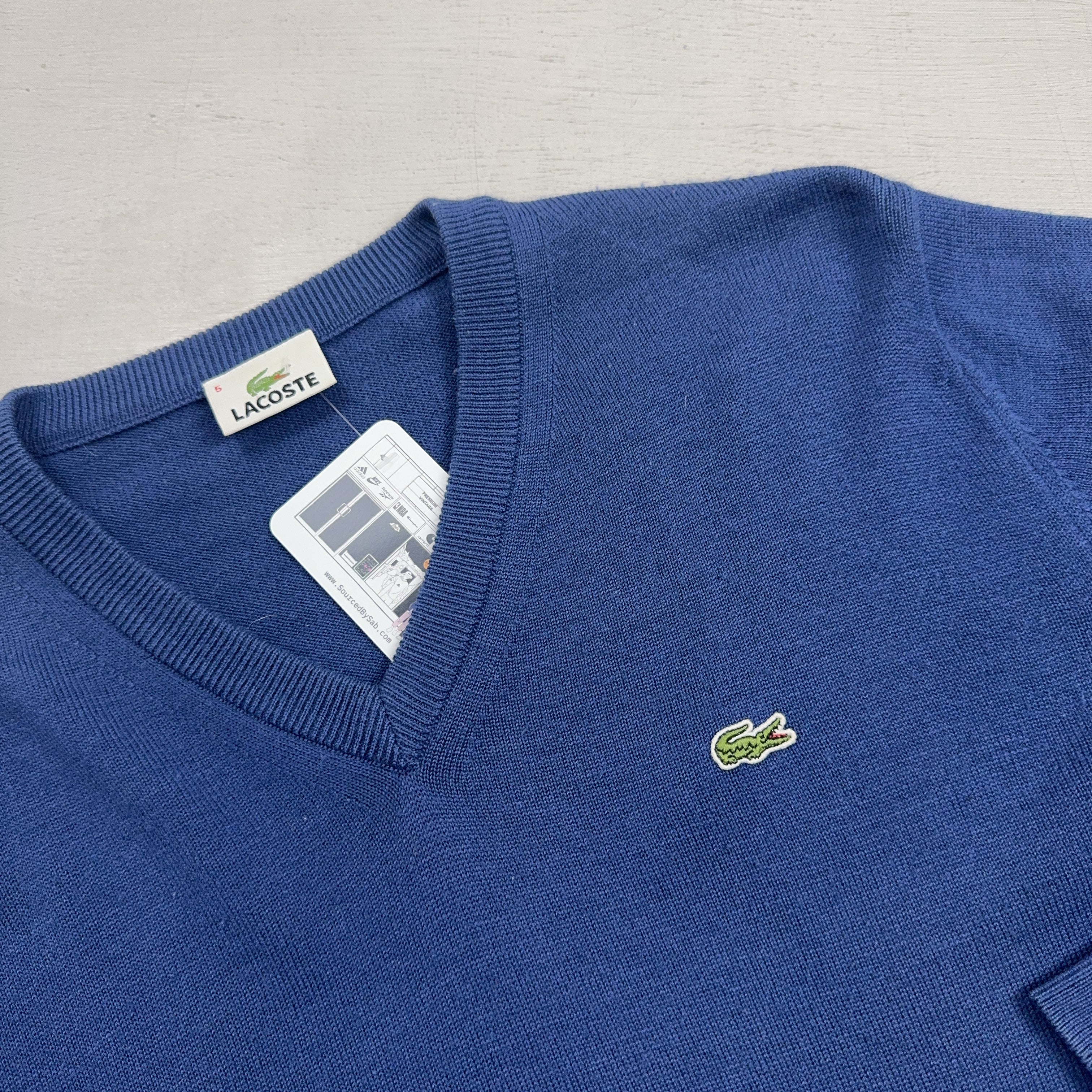 Vintage Lacoste Blue Knit Jumper (L)