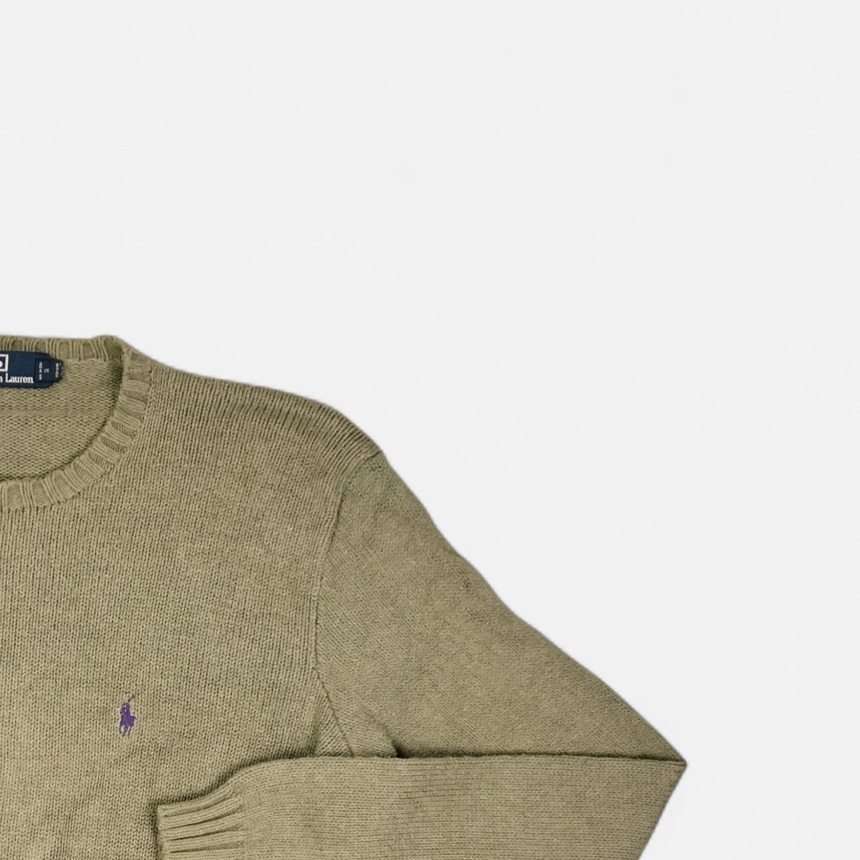 Vintage Polo By Ralph Lauren Green Knit Jumper (L)