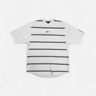 Vintage Nike White Striped Sports T-Shirt (L)