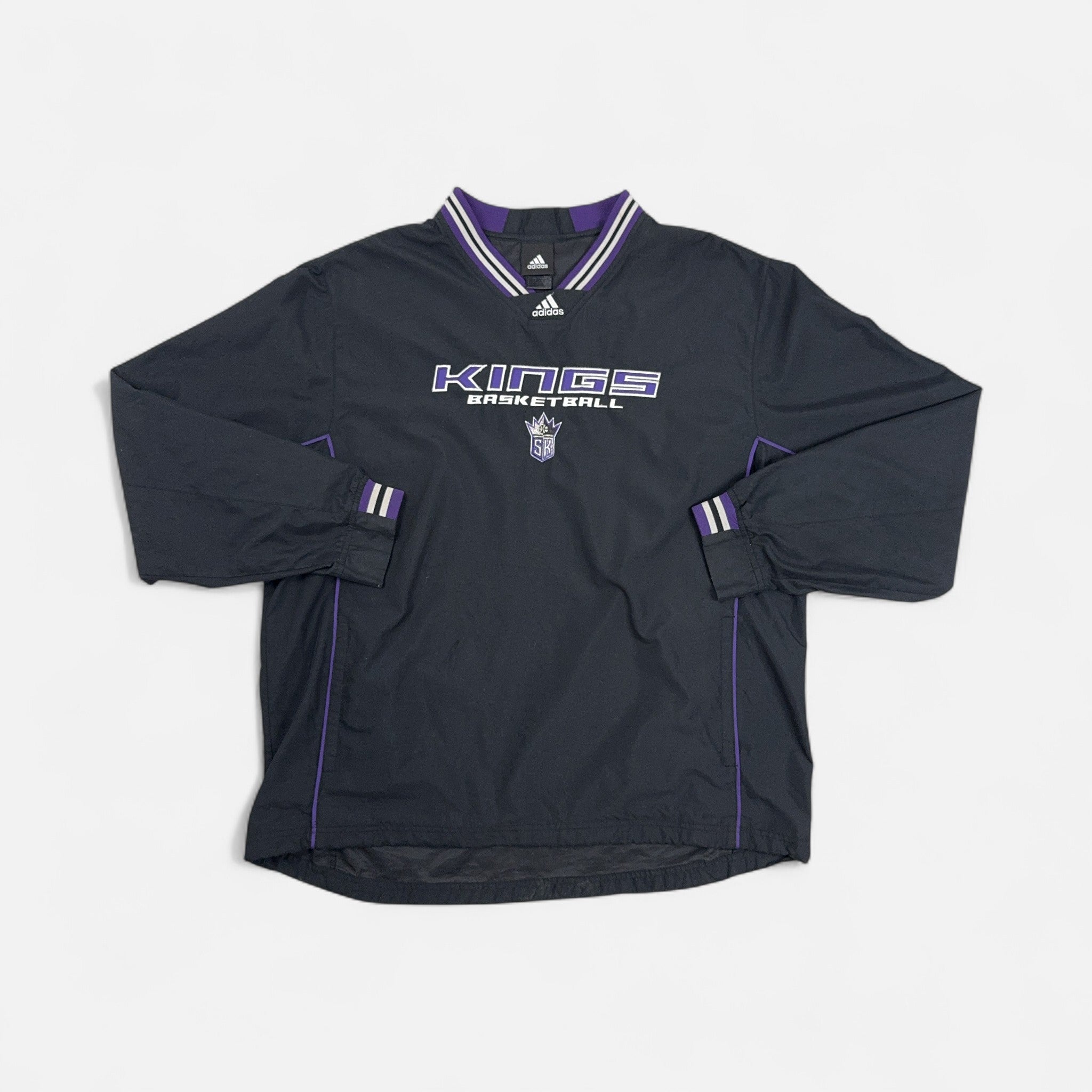 Vintage Adidas Black Sacramento Kings Pullover (L)