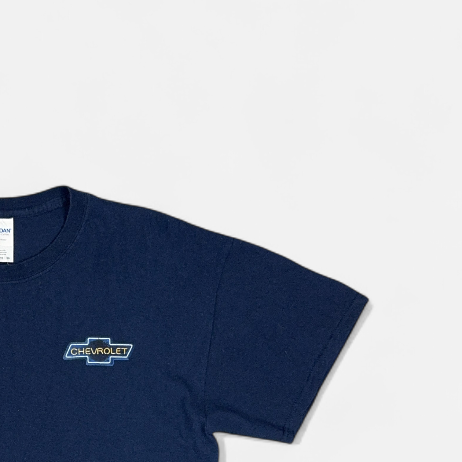 Vintage Gildan Navy Chevrolet T-shirt (XL) detail