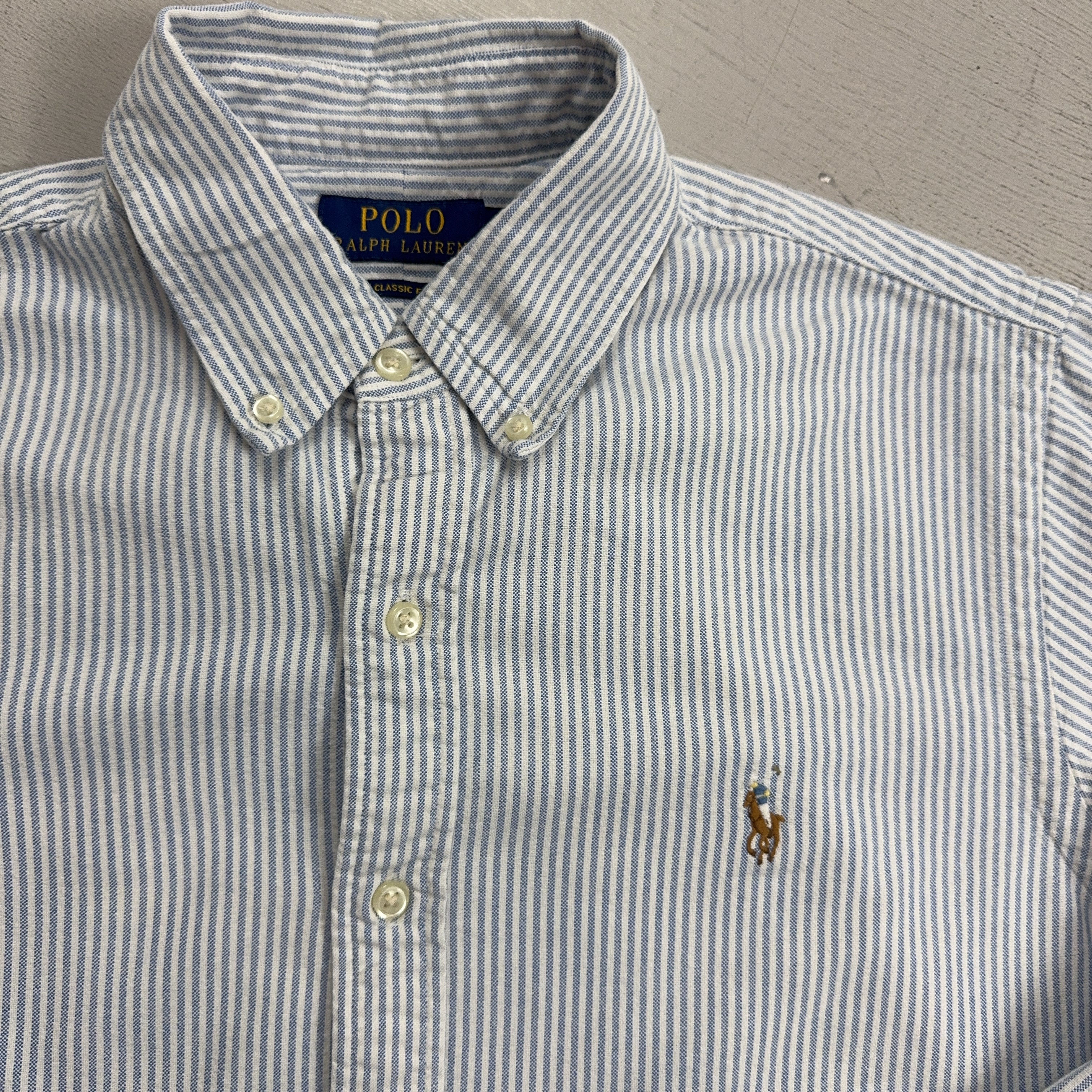Vintage Polo Ralph Lauren Blue Shirt (M)