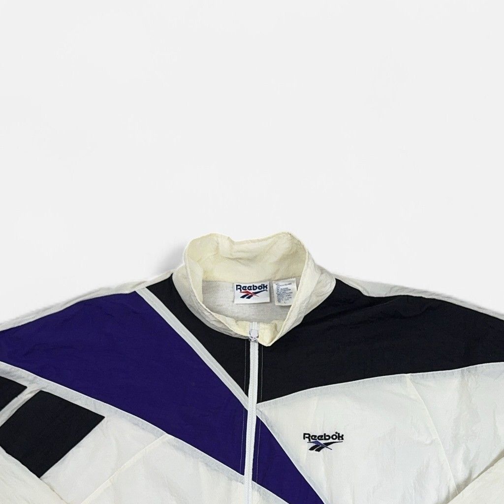 Vintage Reebok White Trackjacket (L)
