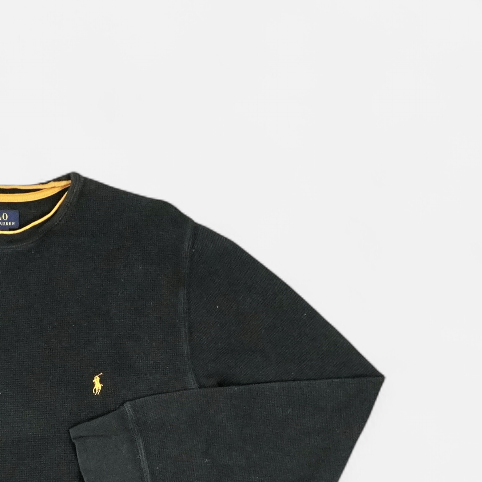 Vintage Polo Ralph Lauren Black Knit Jumper (M)
