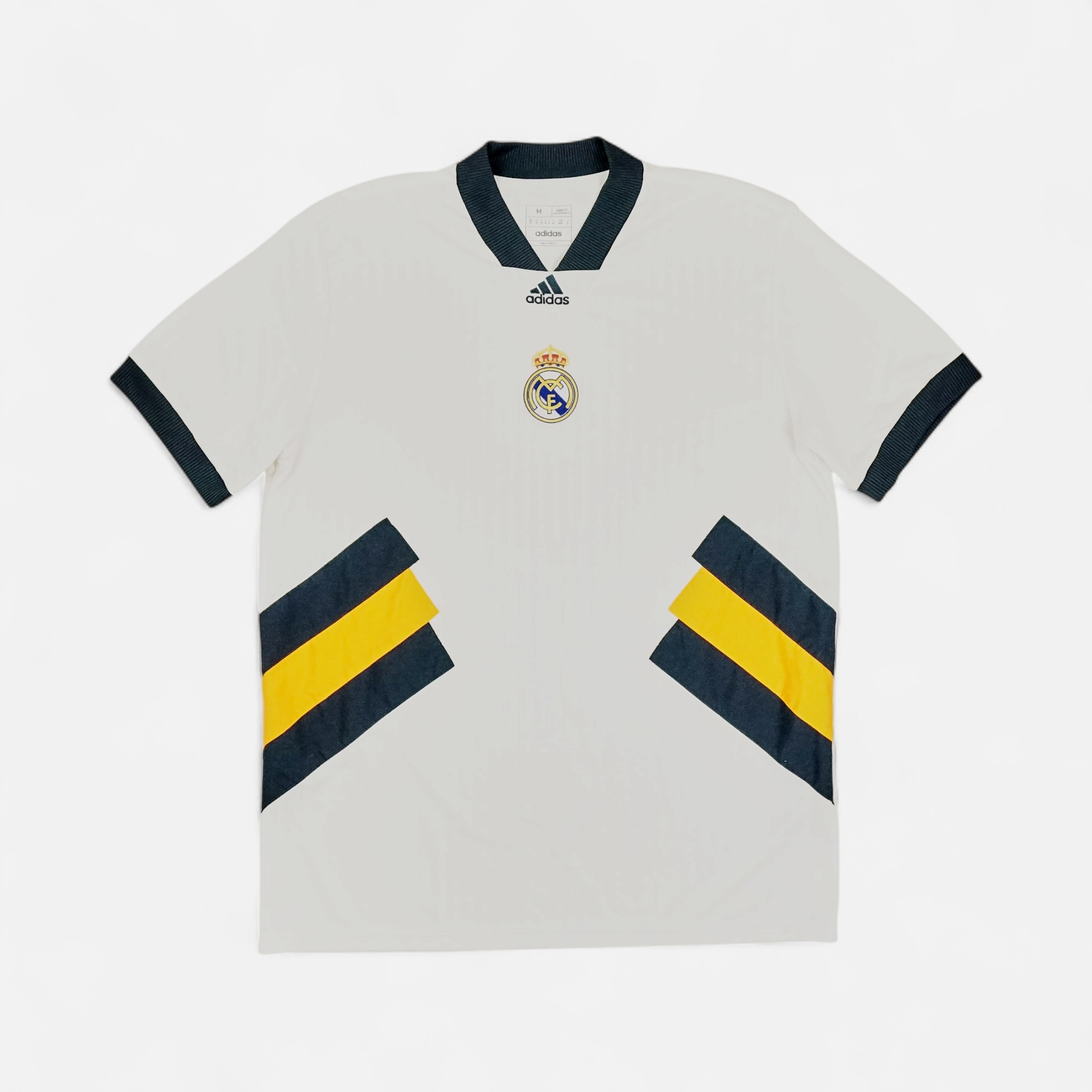 Vintage Adidas White Football Shirt (M)