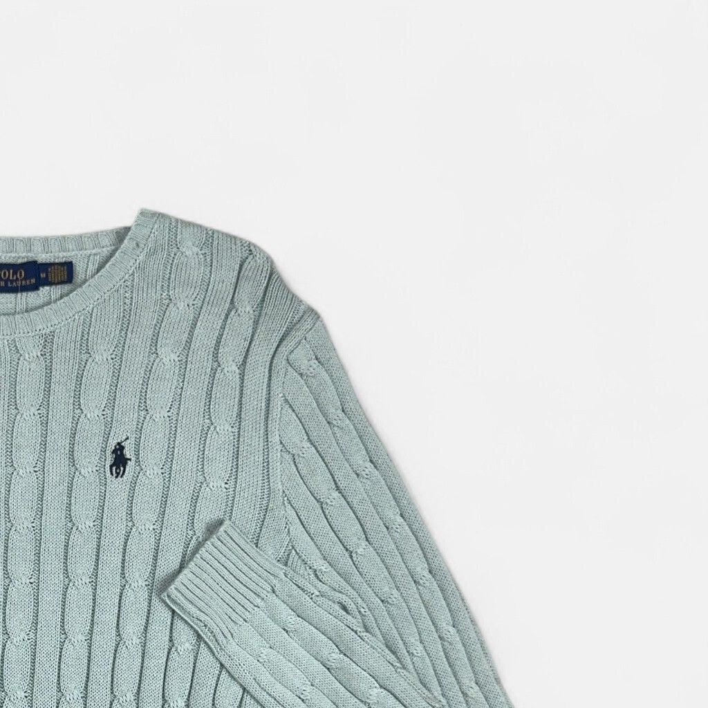 Vintage Polo Ralph Lauren Blue Knit Jumper (M)