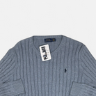 Vintage Polo Ralph Lauren Blue Knit Jumper detail