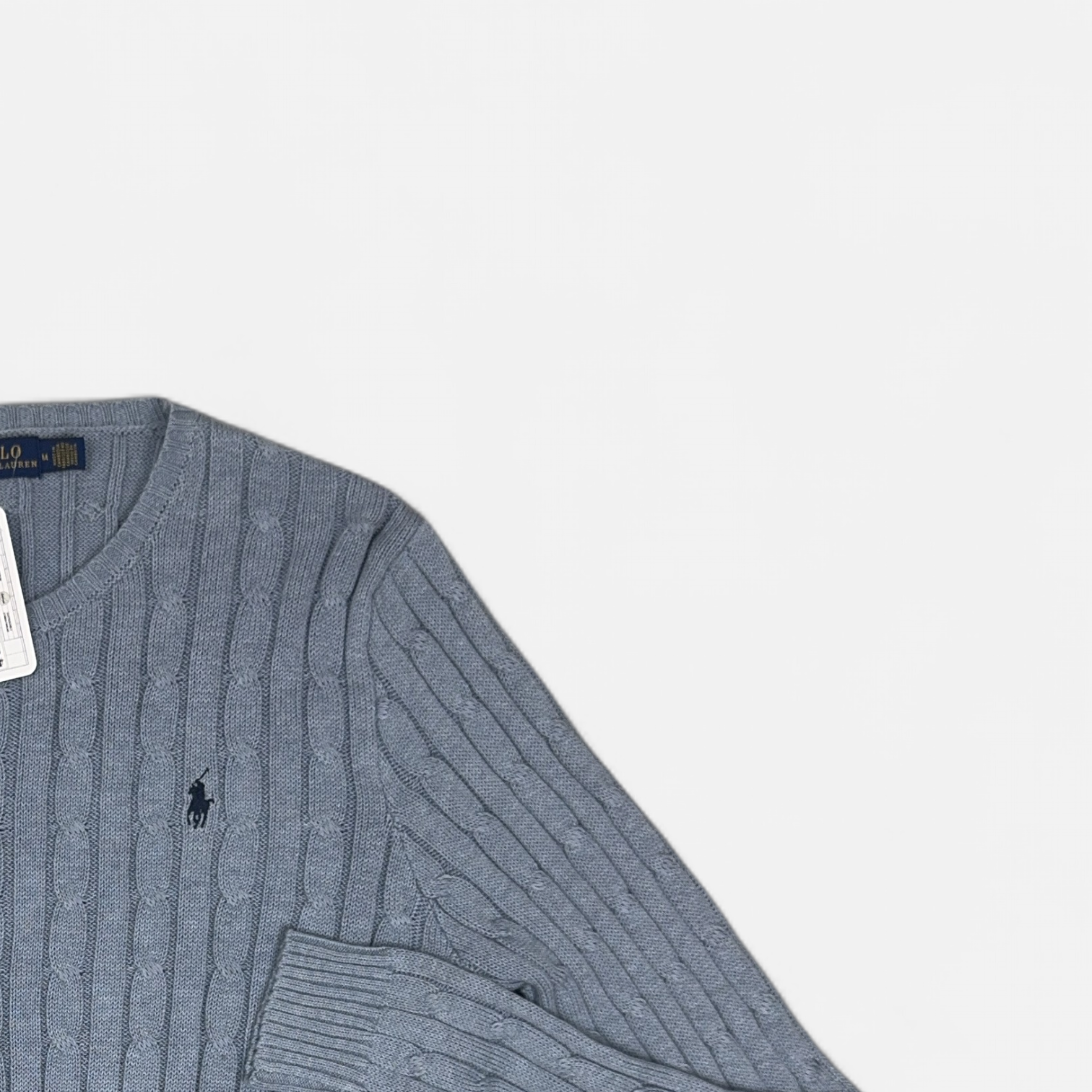 Vintage Polo Ralph Lauren Blue Knit Jumper detail