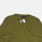 Vintage Polo Ralph Lauren Green Knit Jumper detail