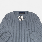 Vintage Polo Ralph Lauren Blue Knit Jumper detail