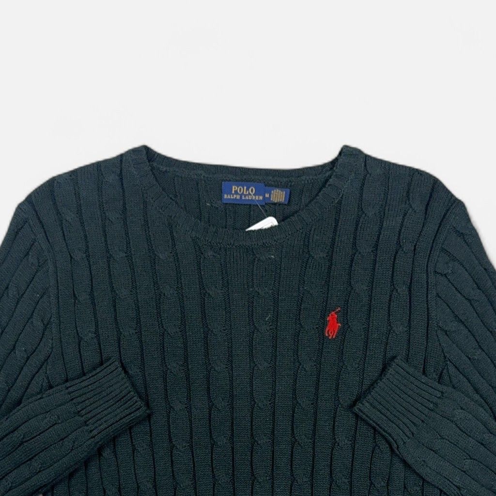 Vintage Polo Ralph Lauren Green Knit Jumper (M)