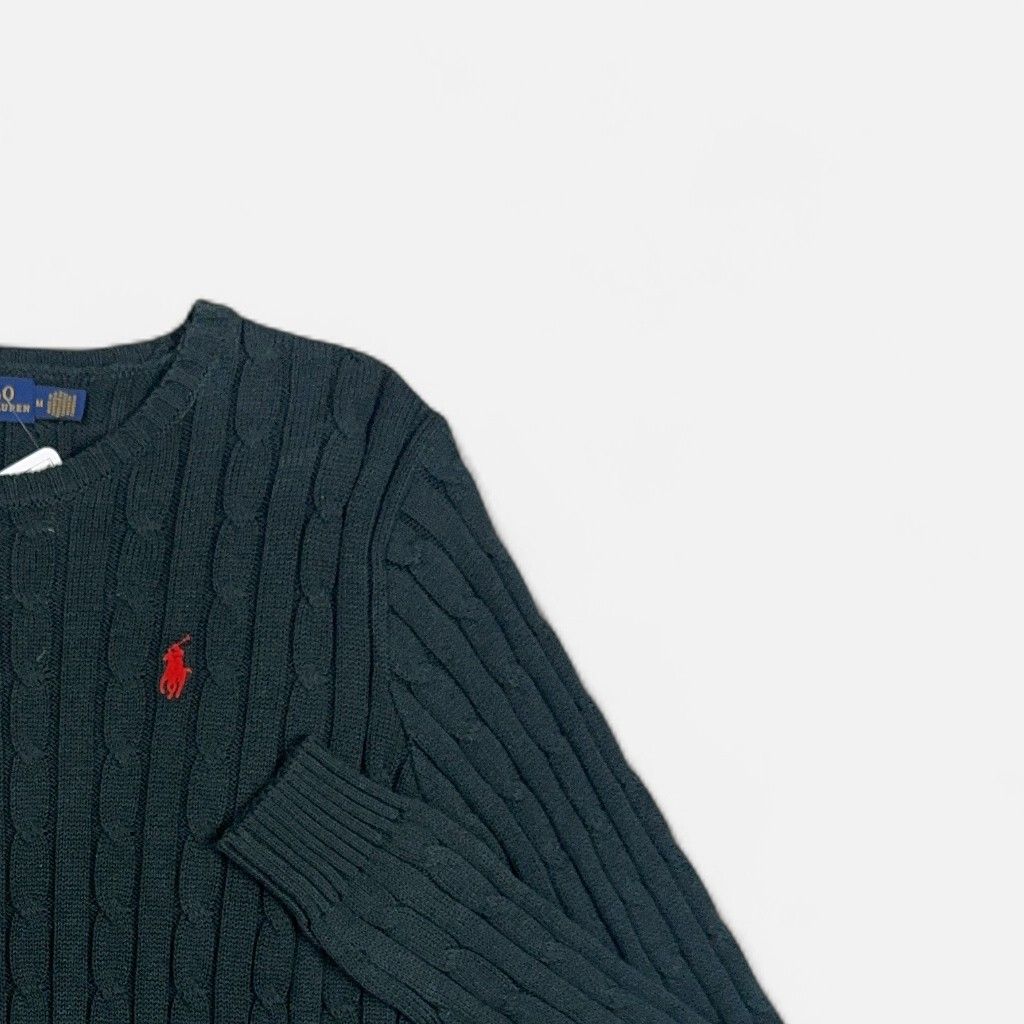 Vintage Polo Ralph Lauren Green Knit Jumper (M)