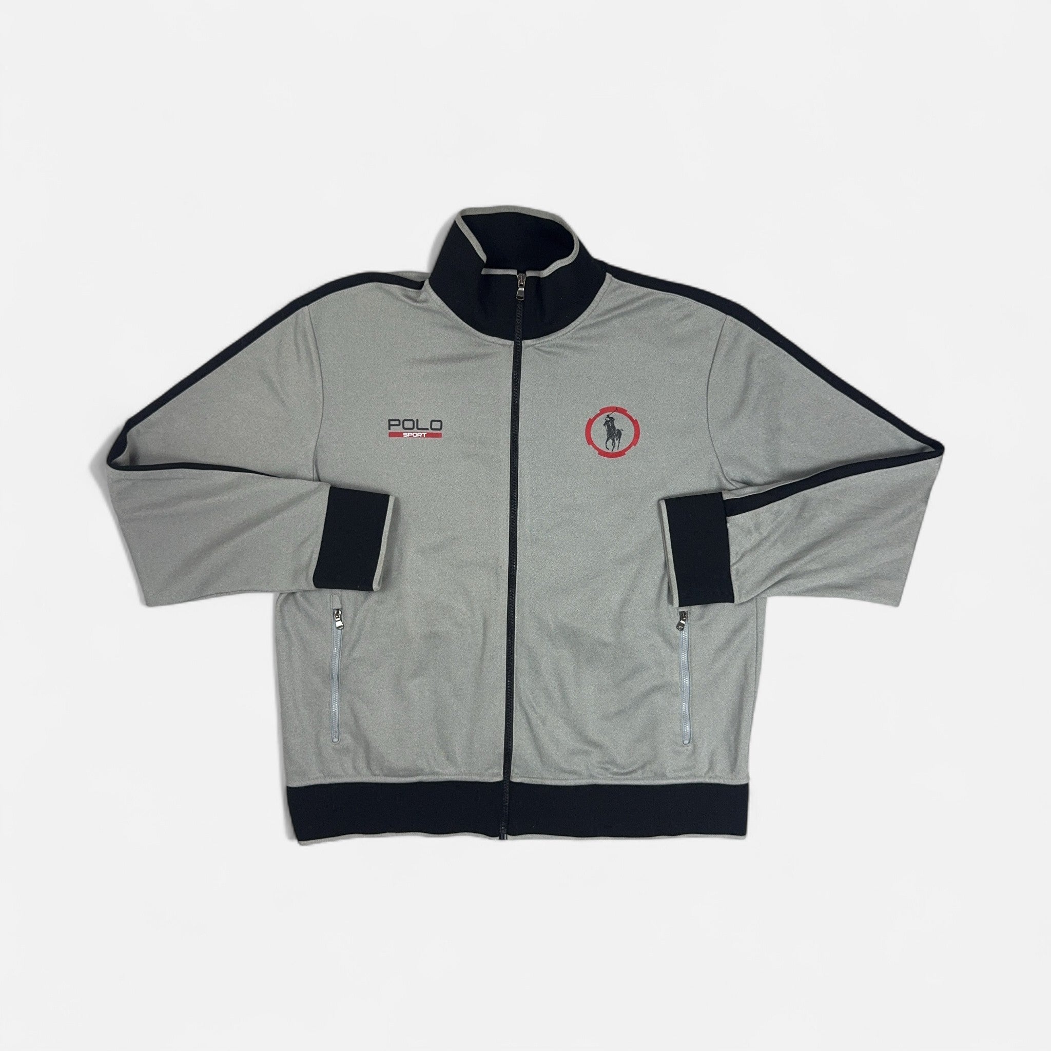Vintage Polo Ralph Lauren Grey Trackjacket (XL)