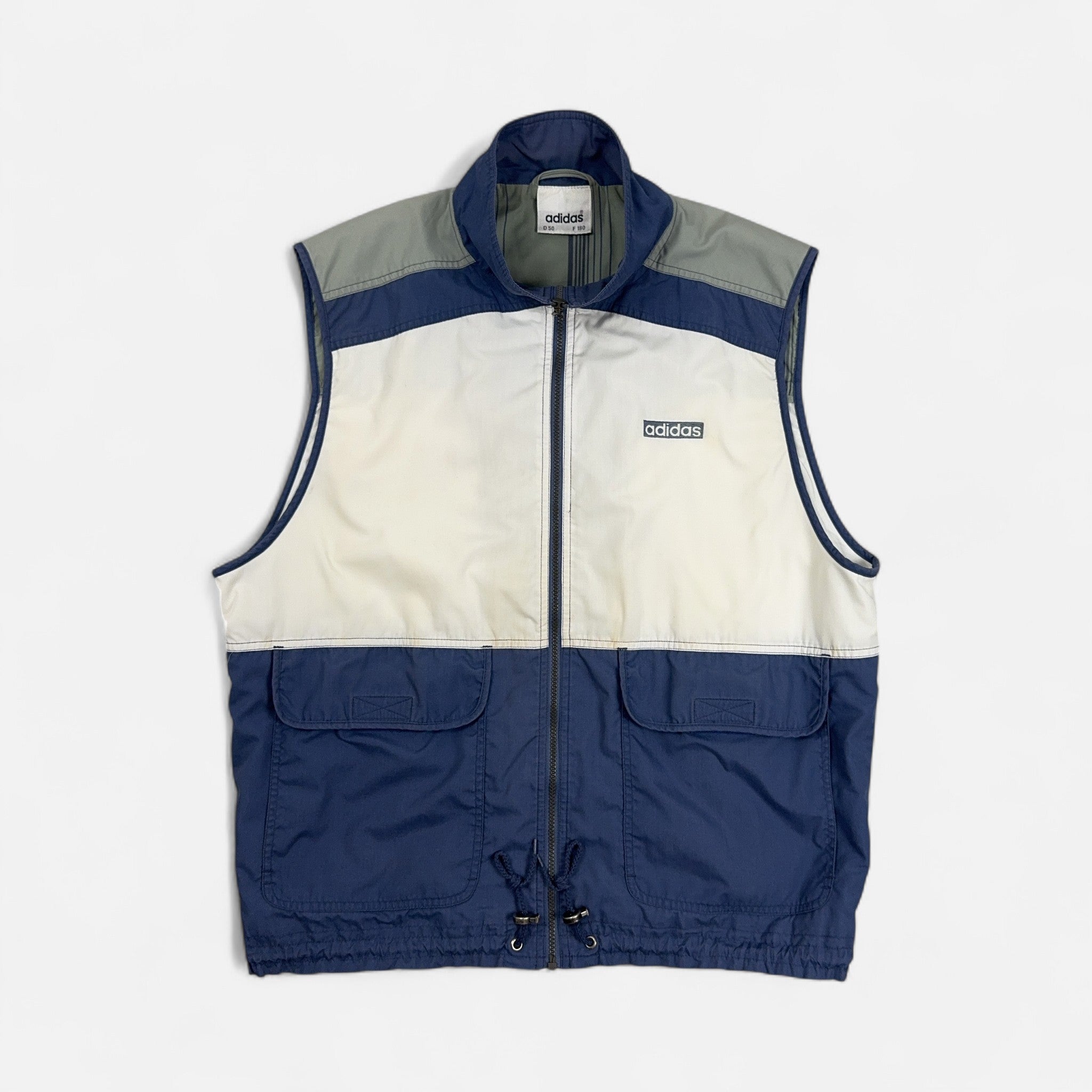 Vintage Adidas Blue Gilet (L)