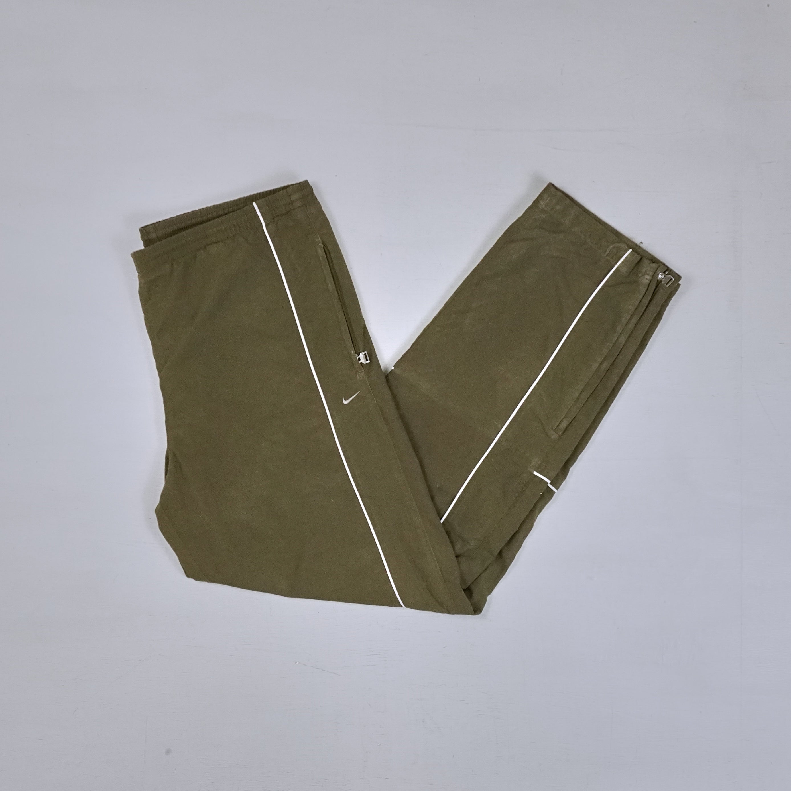 Vintage Nike Green Tracksuit Bottoms (M)