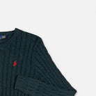 Vintage Polo Ralph Lauren Green Knit Jumper (S)