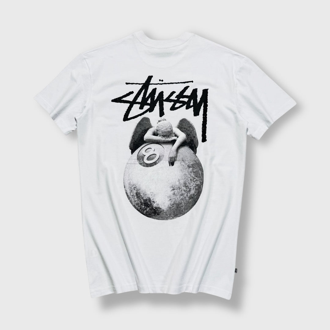 00s~ stussy 自由の女神 8ボール tシャツ ホワイト S Stüssy White Stüssy T-shirt – SourcedBySab