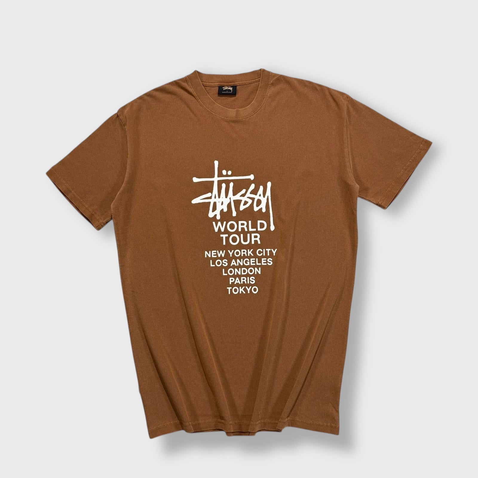 Stüssy Brown Graphic T-shirt – SourcedBySab