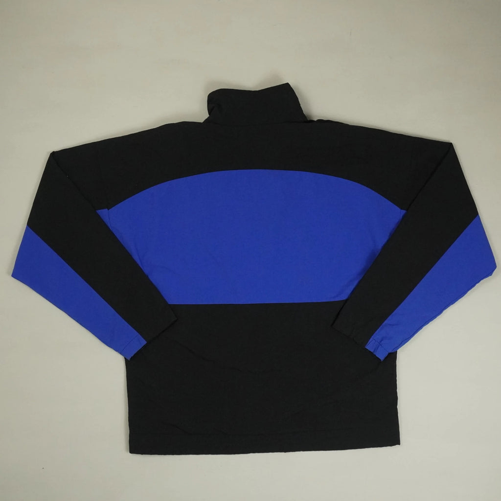 Adidas 90s Vintage Black and Blue Trackjacket (L)