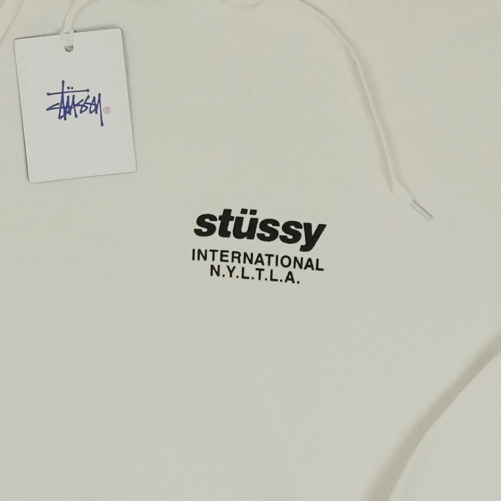 Stussy White Back Flower Graphic Hoodie