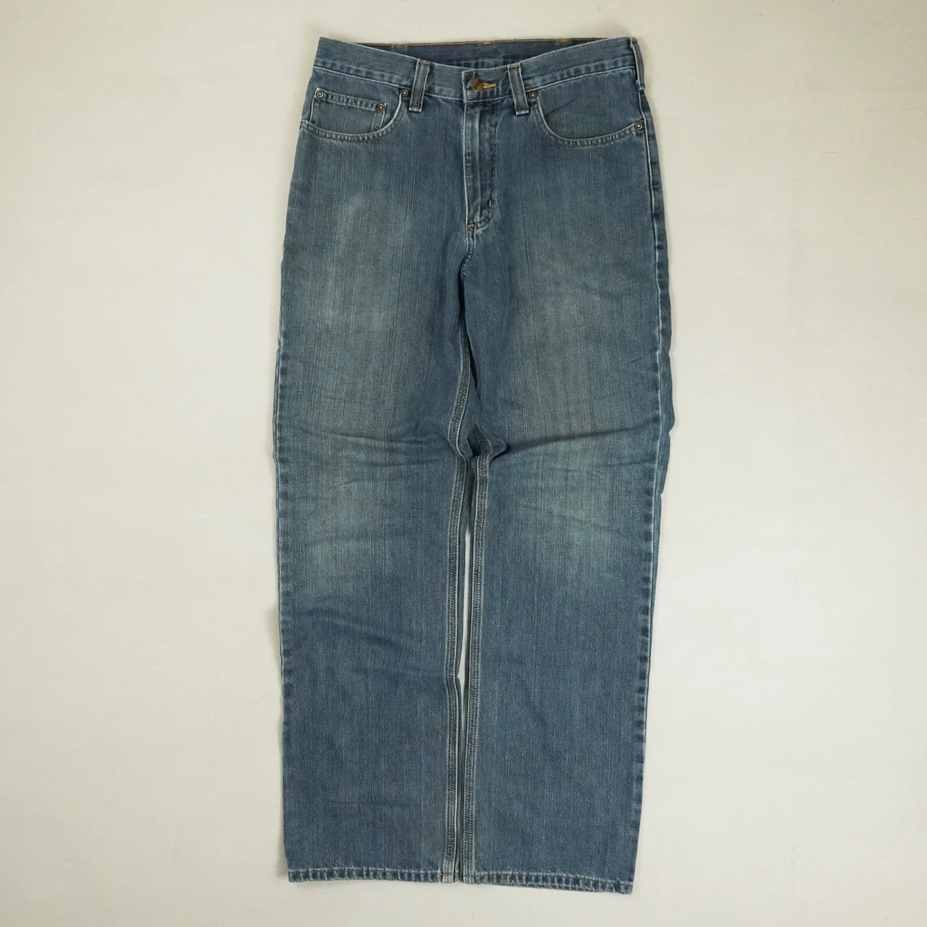 Vintage Blue Carhartt Trousers (32 X 34)
