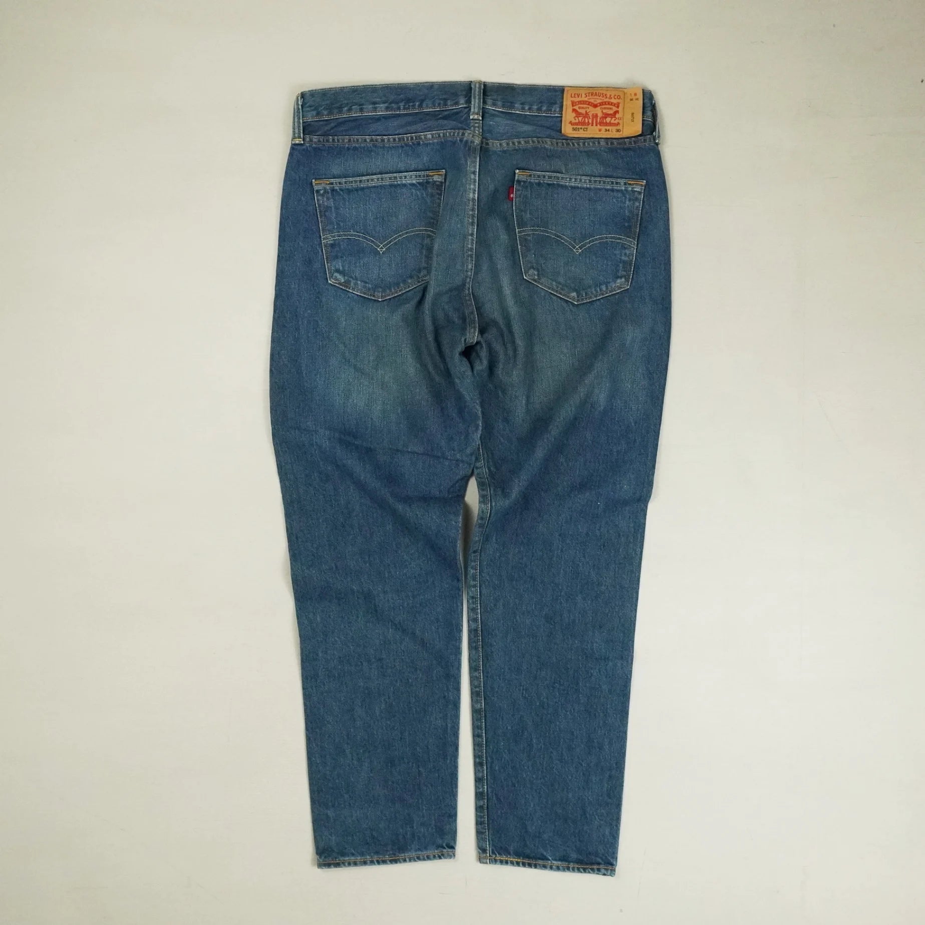 Vintage Blue Levis Trousers (34 X 30)