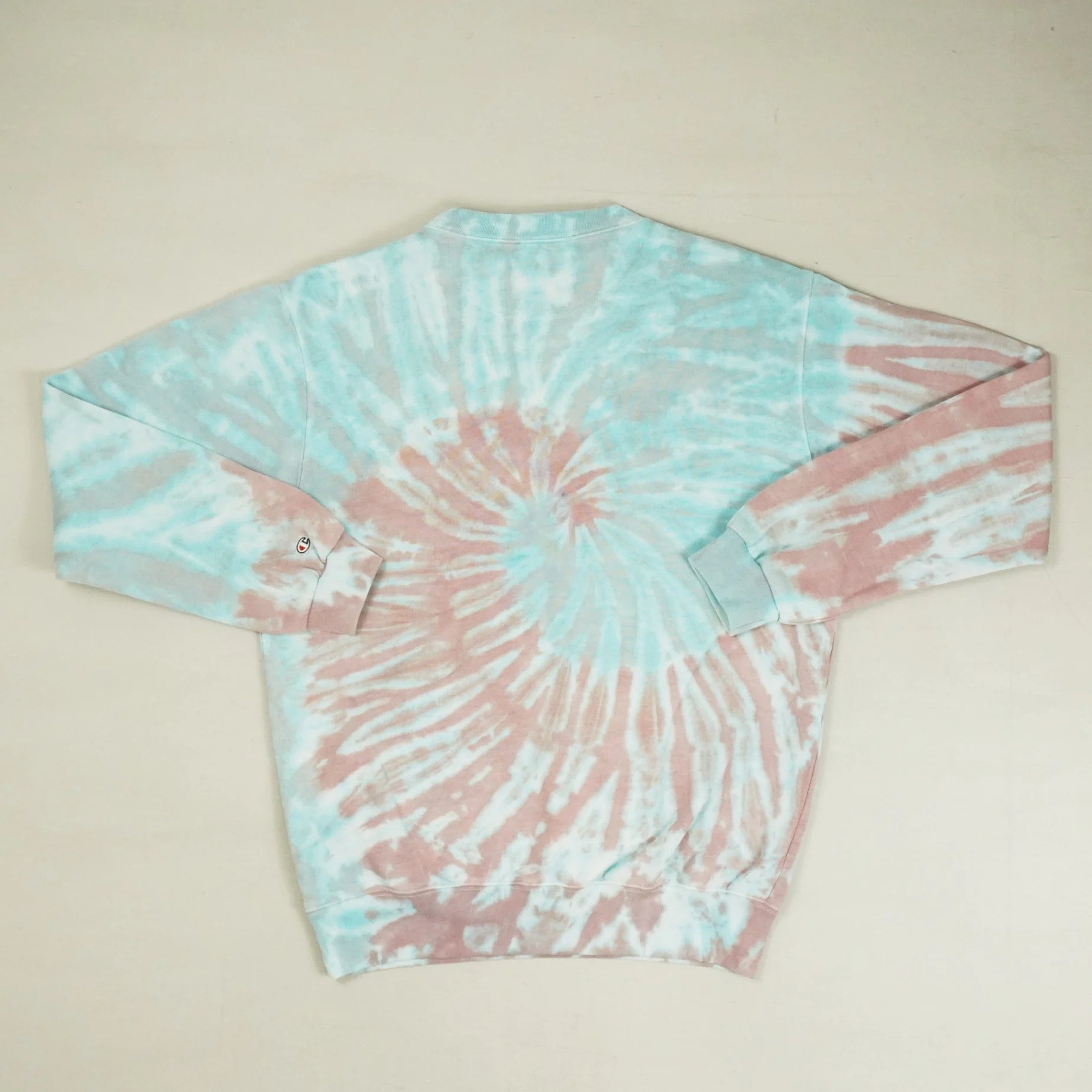 Vintage Champion Tie Dye Blue And Brown Sweatshirt (M)