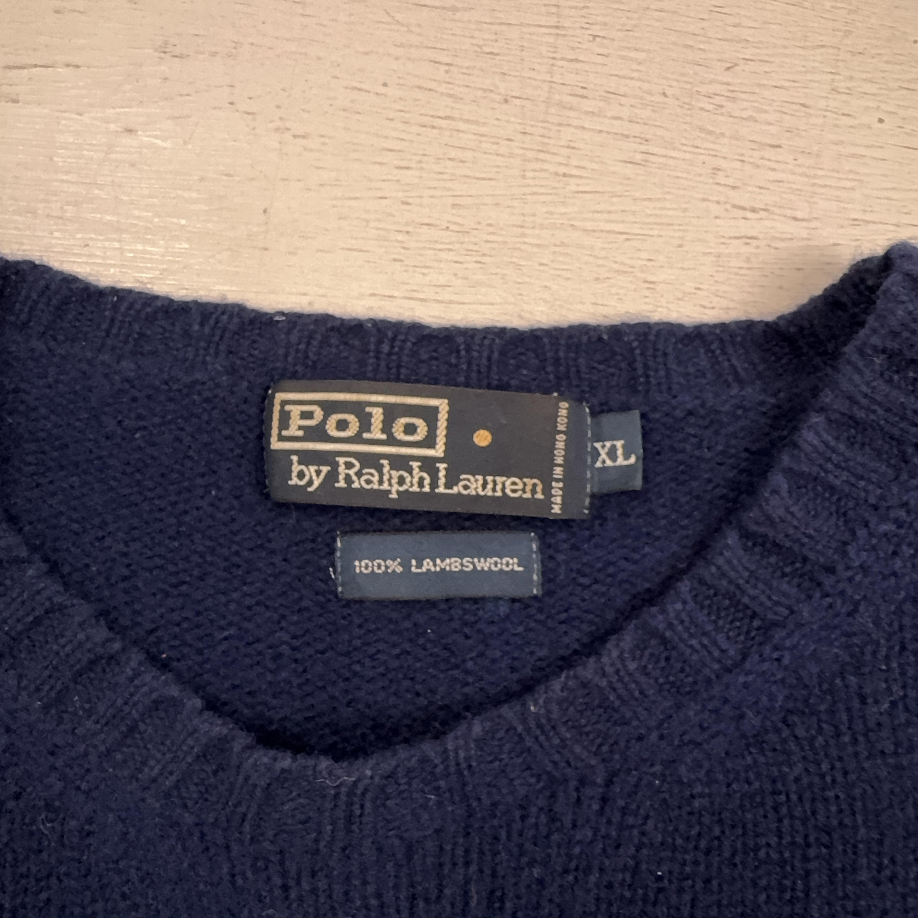 Vintage Polo By Ralph Lauren Blue Knit Jumper (XL)