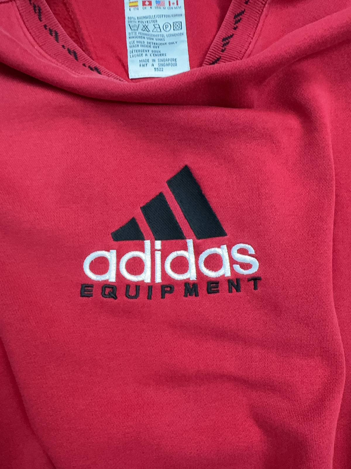 Vintage Adidas Red Sweatshirt (M)