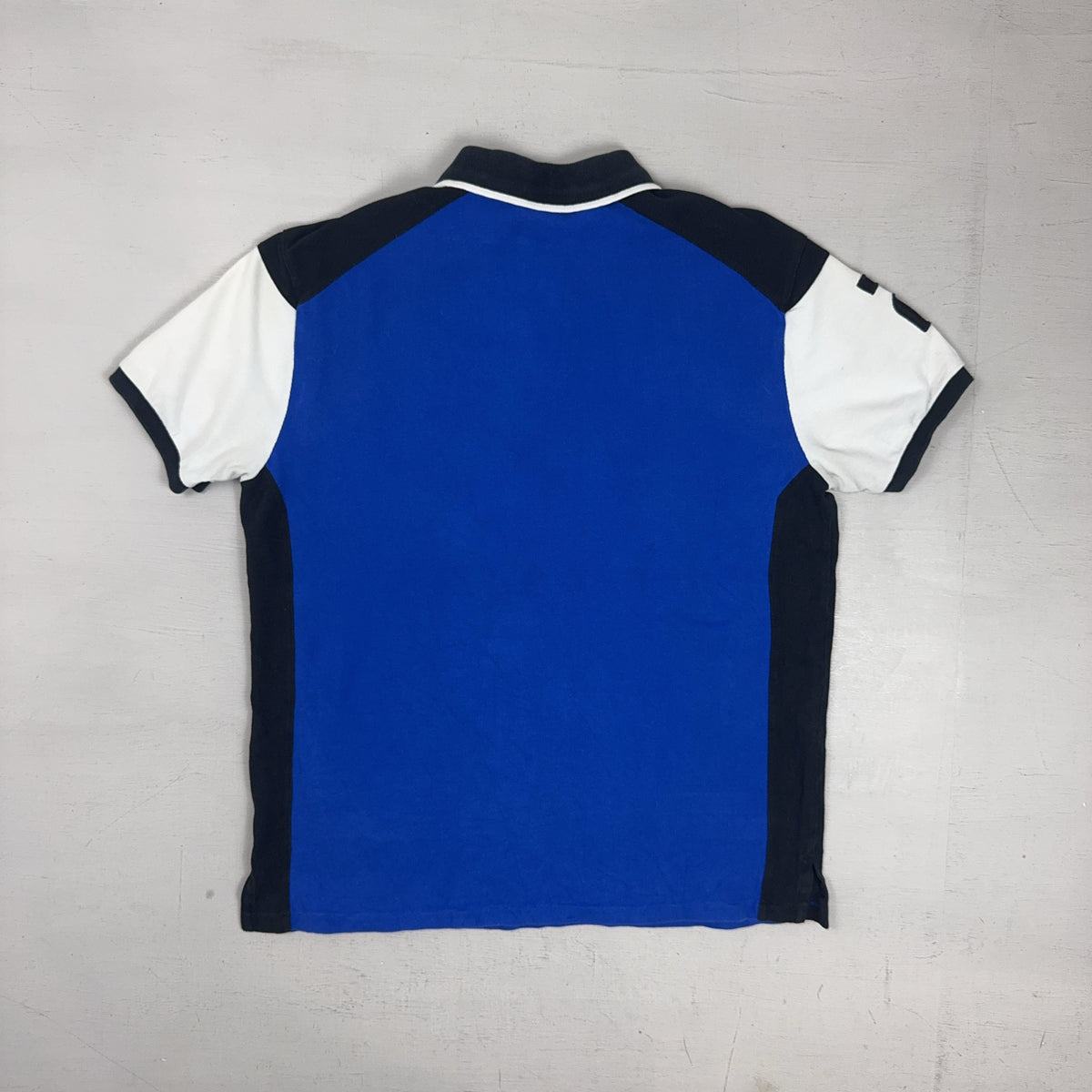 Vintage Polo Ralph Lauren Blue Football Shirt (L)