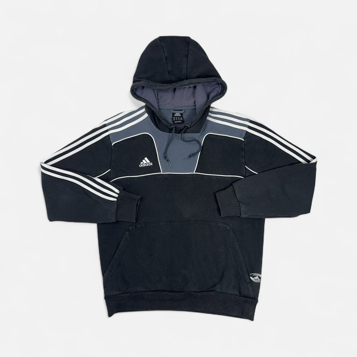 Vintage Adidas Black Hoodie (M)
