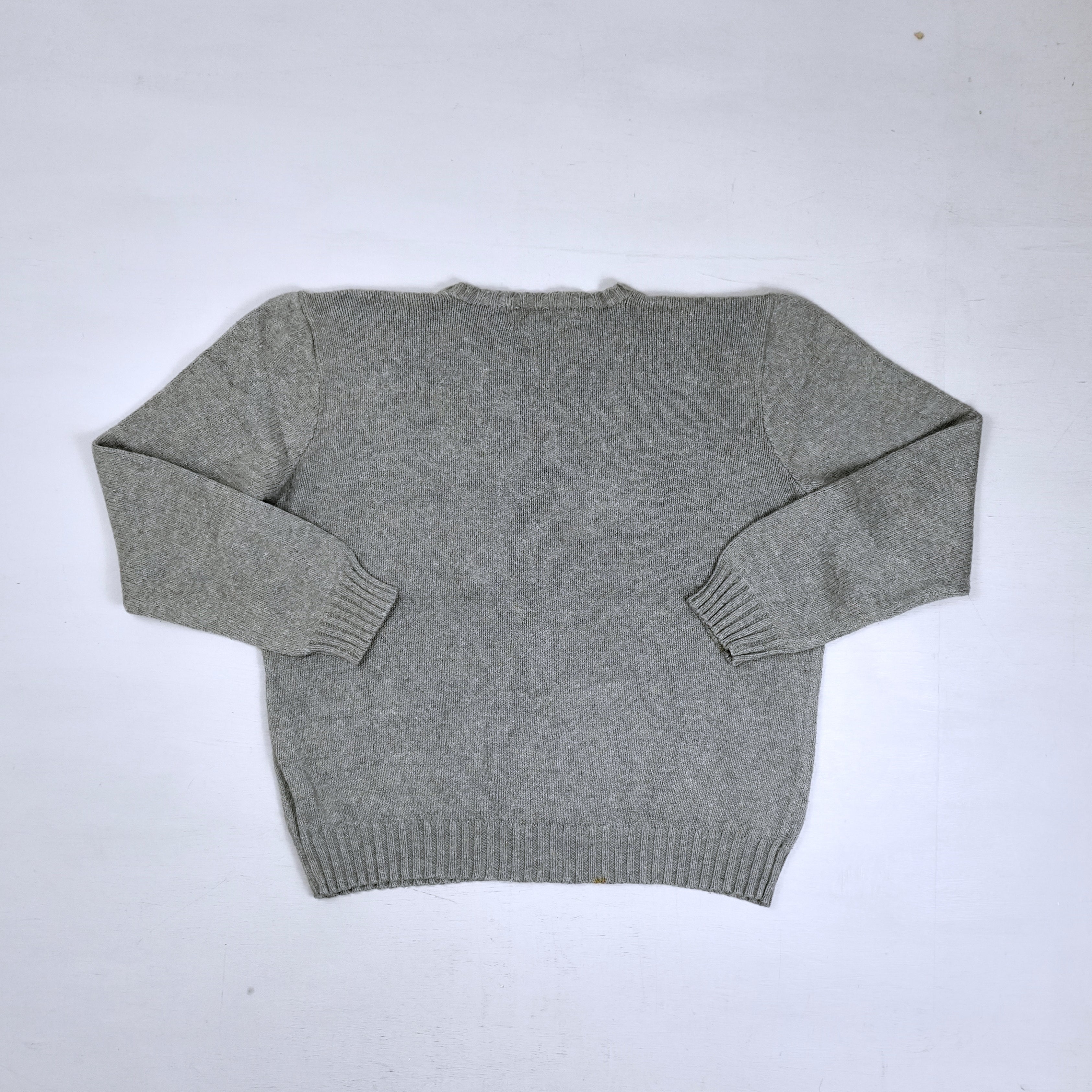 Vintage Polo By Ralph Lauren Grey Knit Jumper (M)