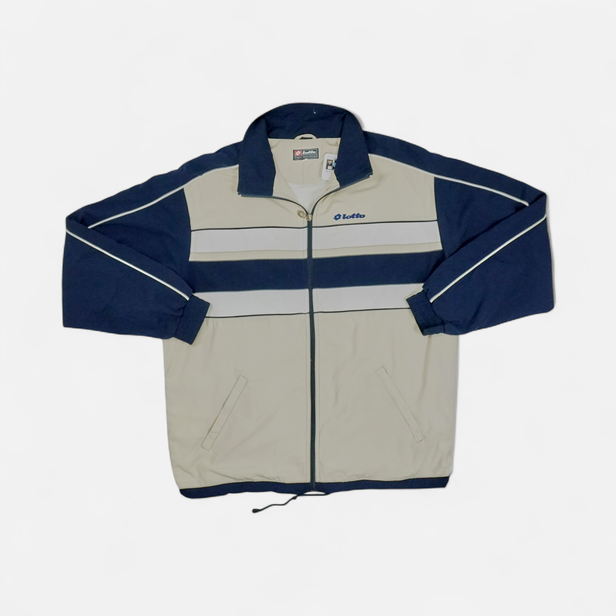 Vintage Lotto White Trackjacket (XL)