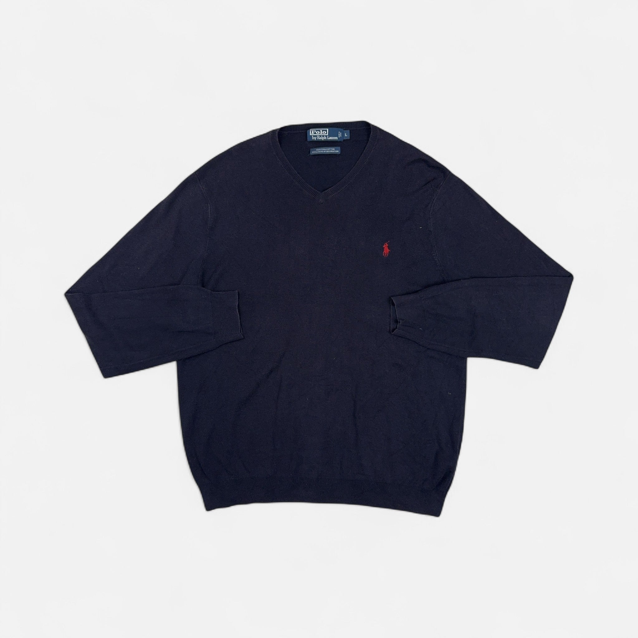 Vintage Polo By Ralph Lauren Blue Knit Jumper (L)