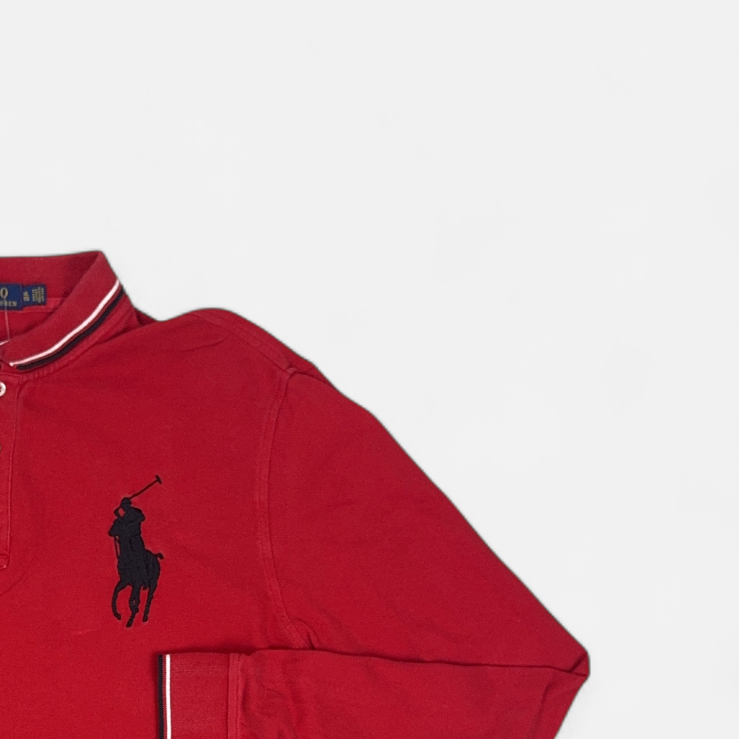 Vintage Polo Ralph Lauren Red Jersey detail