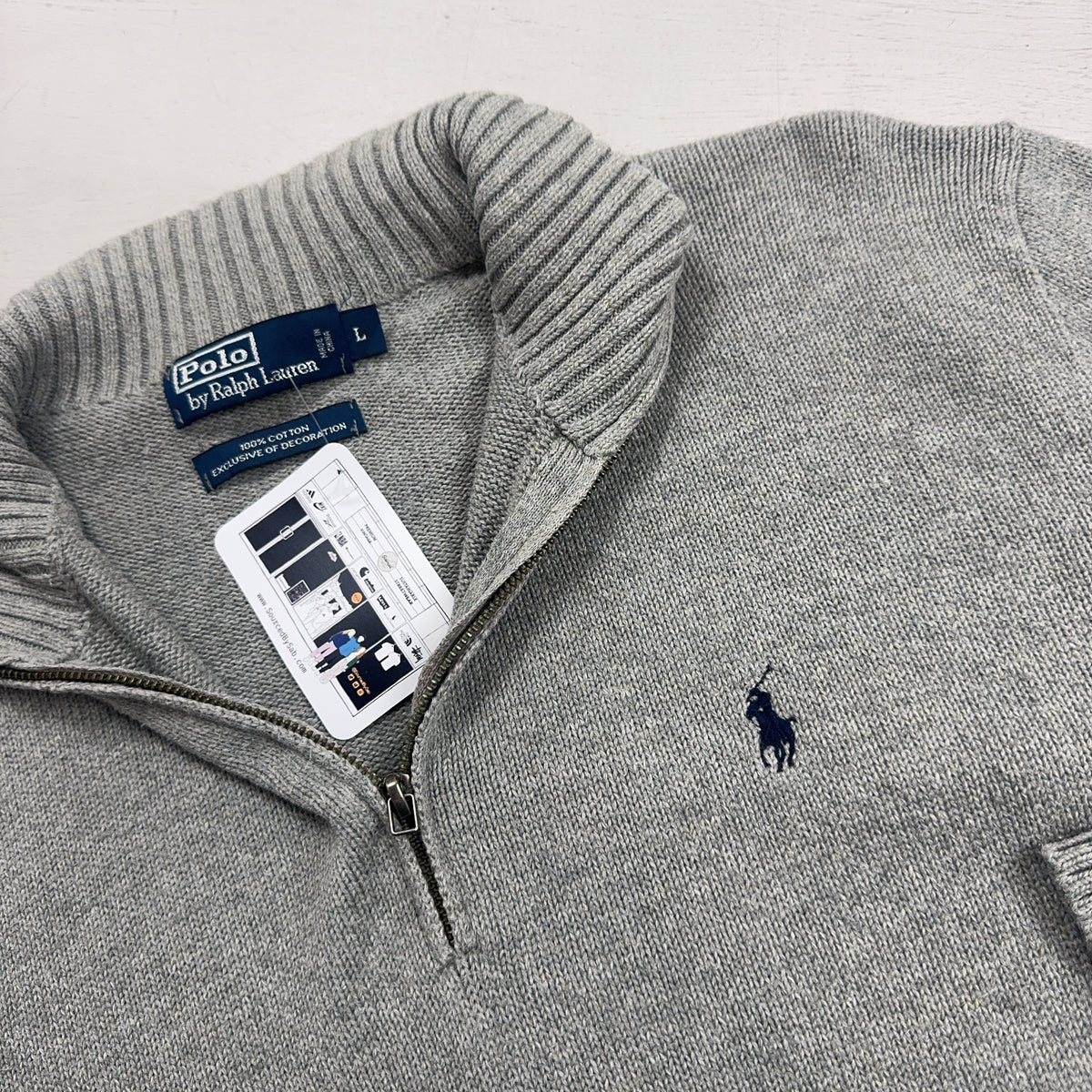 Vintage Polo Ralph Lauren Grey 1/4 Zip (L)