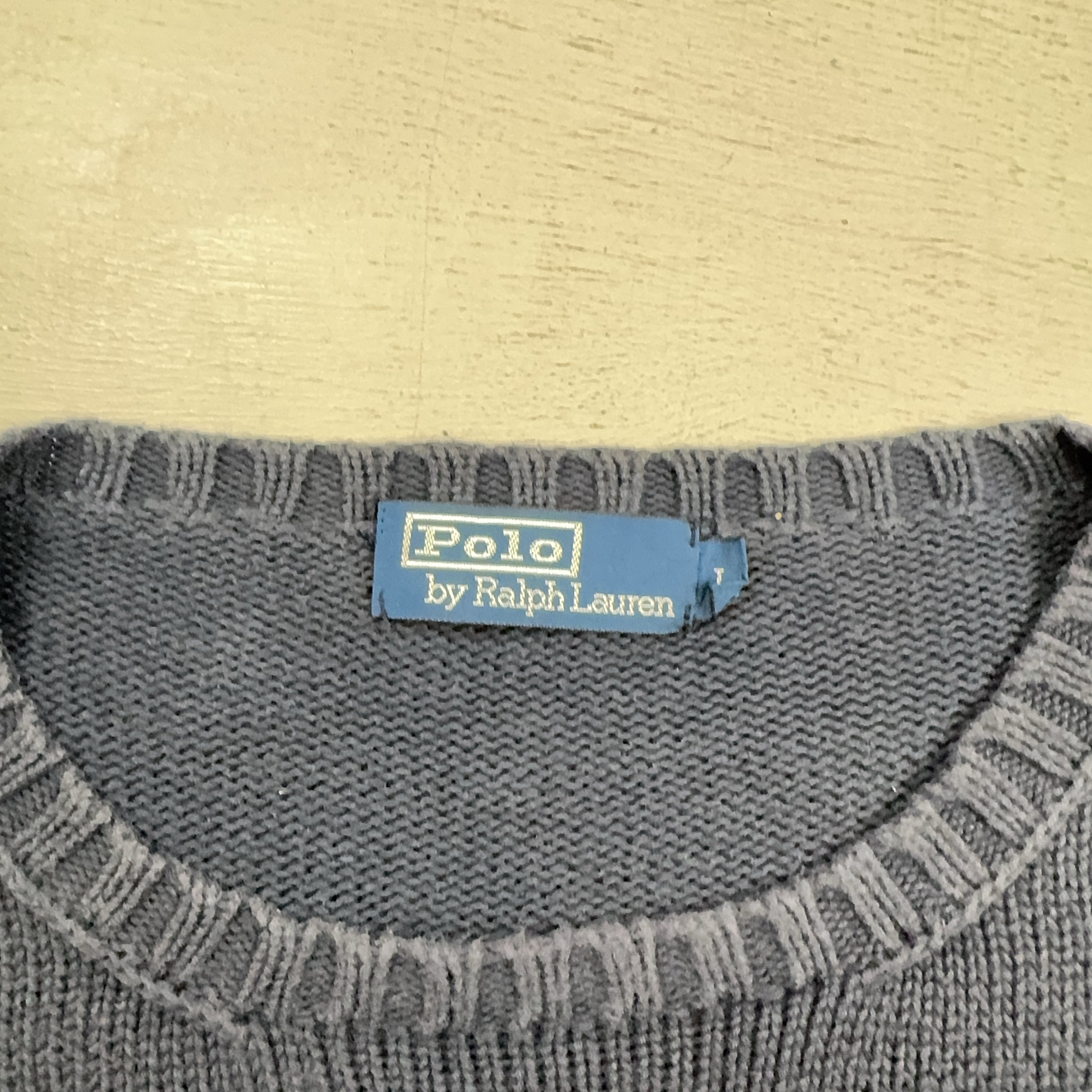 Vintage Polo Ralph Lauren Blue Knit Jumper (L)