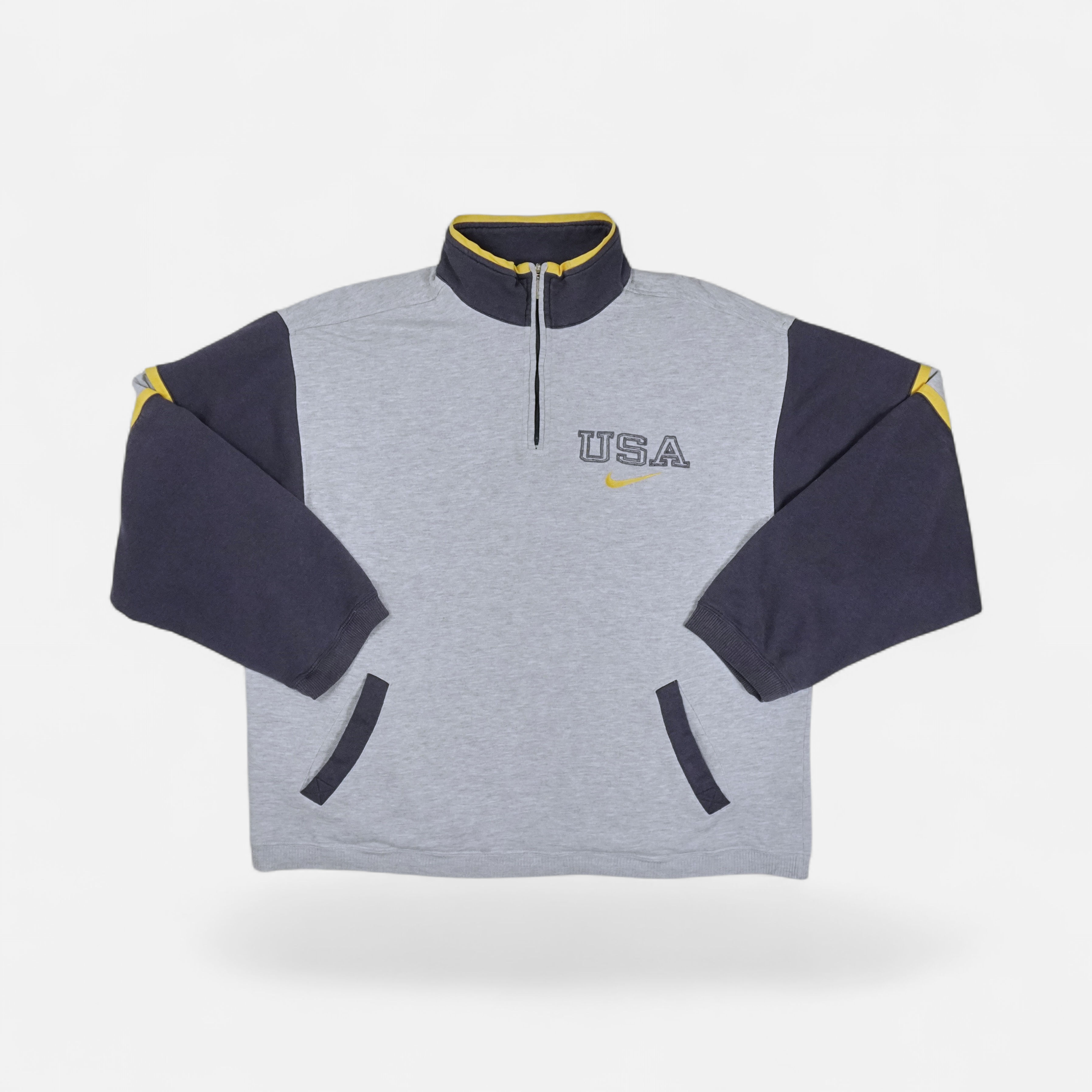 Vintage Nike Grey USA 1/4 Zip (L)
