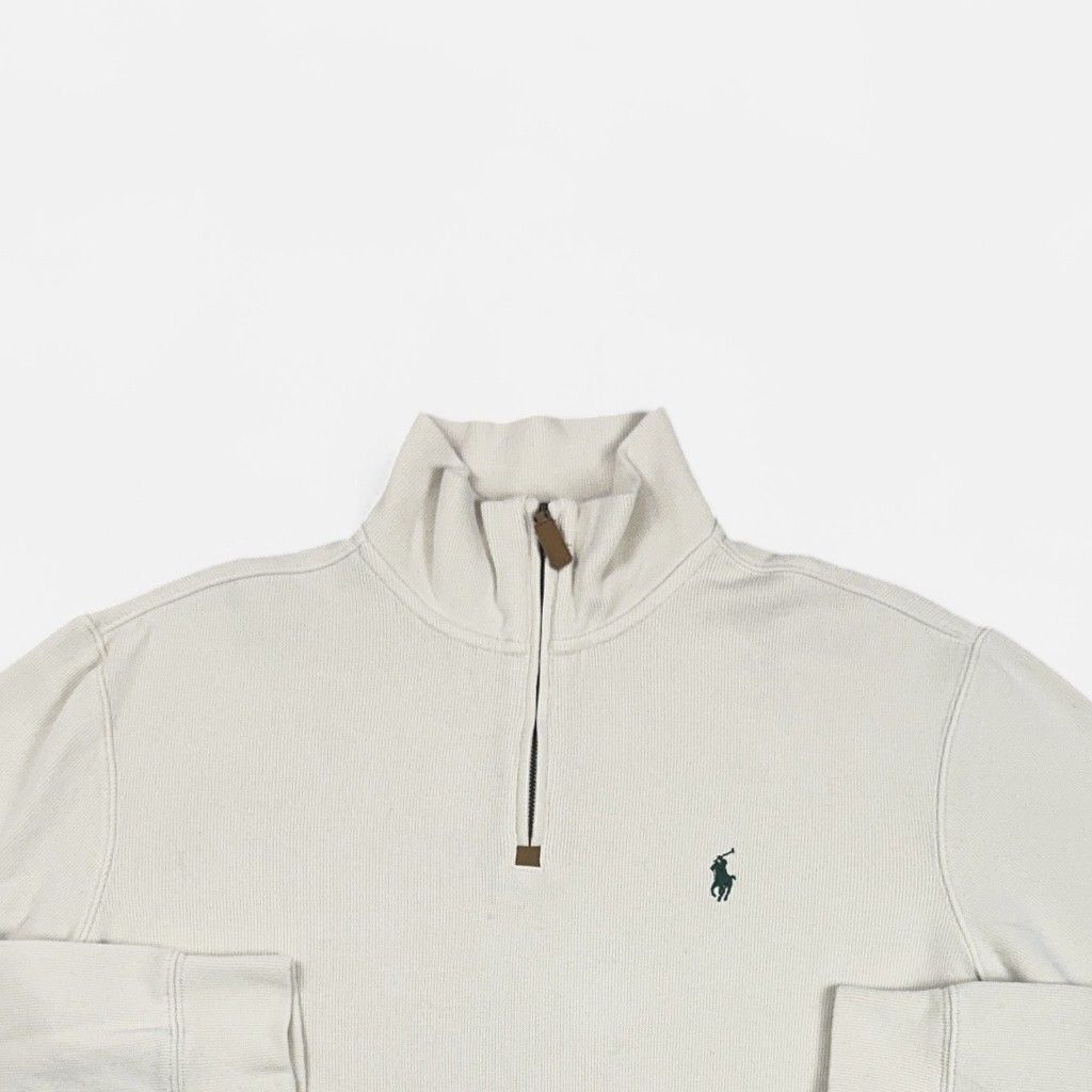 Vintage Polo Ralph Lauren White 1/4 Zip (M)